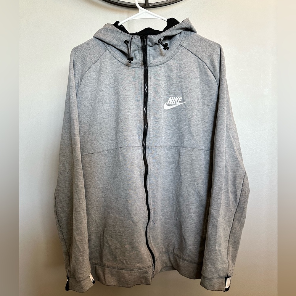 Men’s Nike full zip grey hoodie jacket size XL